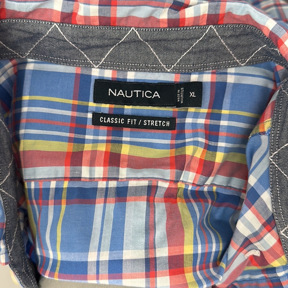 Nautica - Classic Fit / Stretch - Dress Shirt - Plaid - XL - Picture 6 of 9